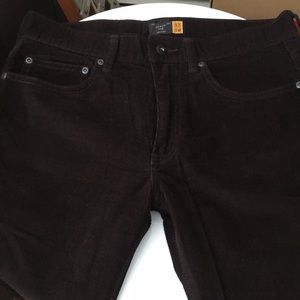 J Crew Cords Chocolate Brown 32x30